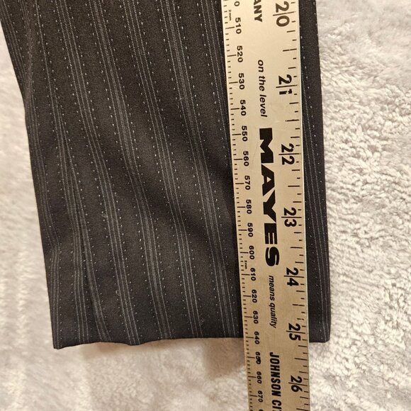 Semantiks Suit Womens 12 Gray Stripes 2 Button notched Jacket Straight Leg Caree - Picture 6 of 16